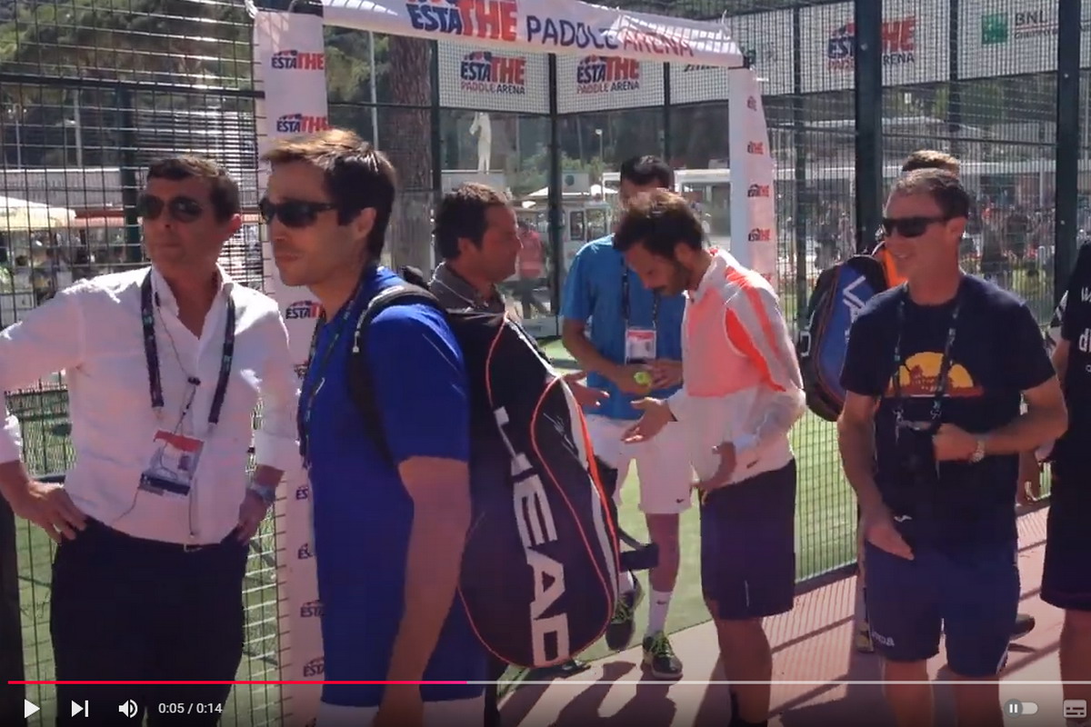 il Padel TV, arrivo dei giocatori del World Padel Tour alla Estathè Paddle Arena